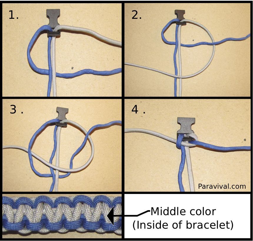 pics How To Make A Paracord Bracelet With Two Colors how to make a two color survival bracelet