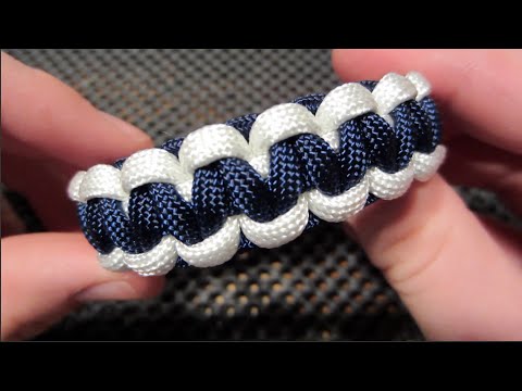 photo How To Make A Paracord Bracelet With Two Colors two color survival bracelet