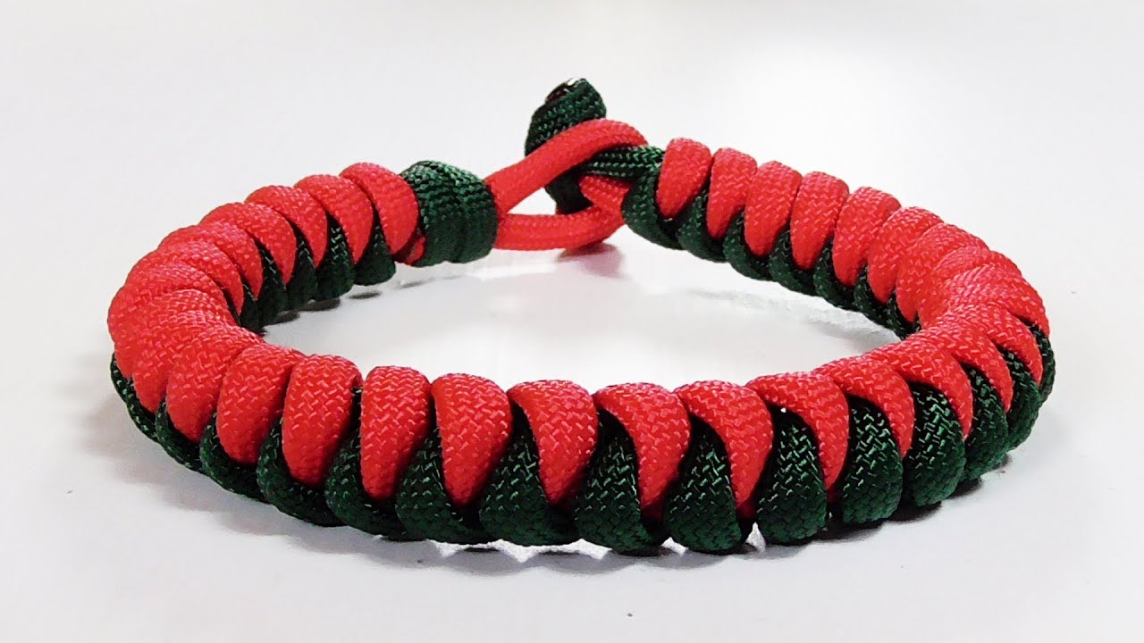 wallpapers How To Make A Paracord Bracelet With Two Colors how to make cobra weave solomon bar two color paracord survival bracelet