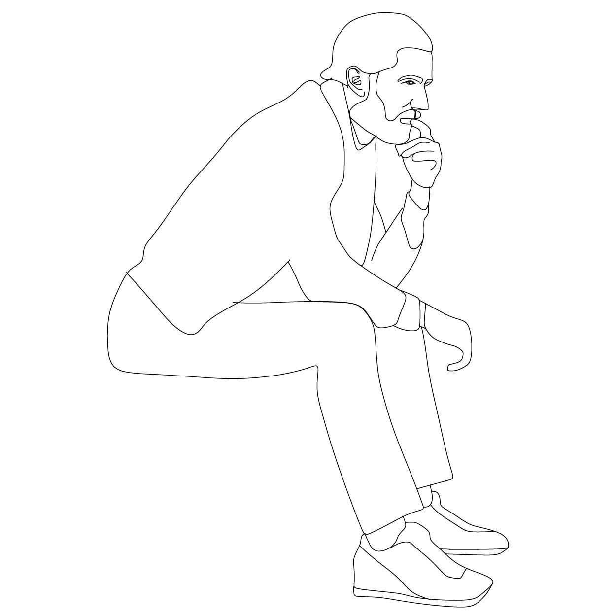 Featured image of post Person Sitting Png Drawing