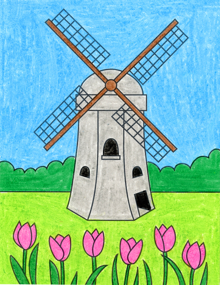 Featured image of post Windmill Images Drawing