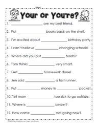 Featured image of post Your And You&#039;re Worksheet With Answers
